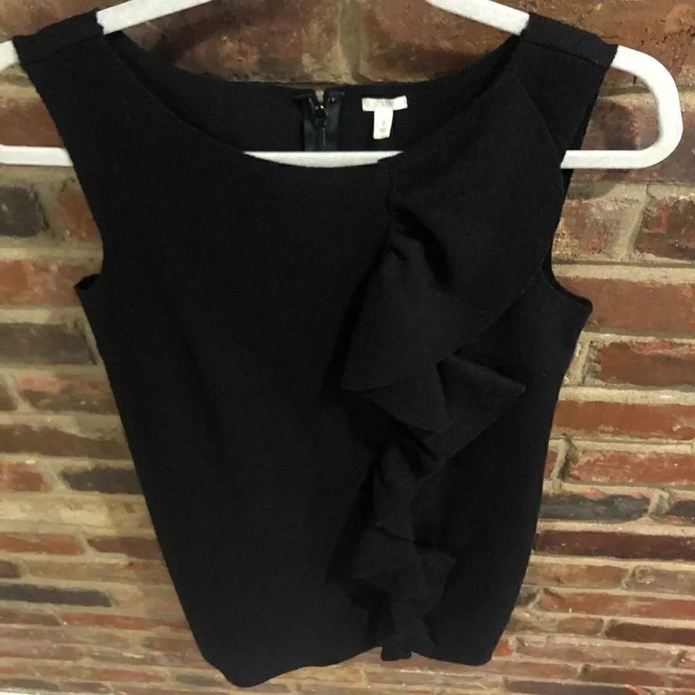 J Crew Black Wool Sheath Dress - Sz 2 - Picture 4 of 12